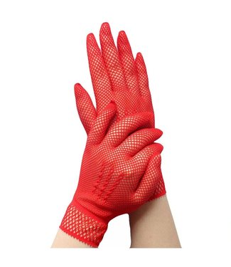 Kitsch'n Swell Gants Rouge Fishnet