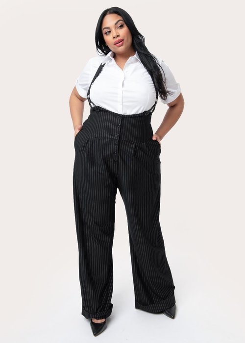 Unique Vintage Black and White Thelma Pants