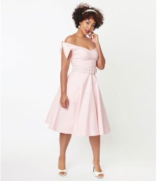 Unique Vintage Pink Gingham Prairies Dress