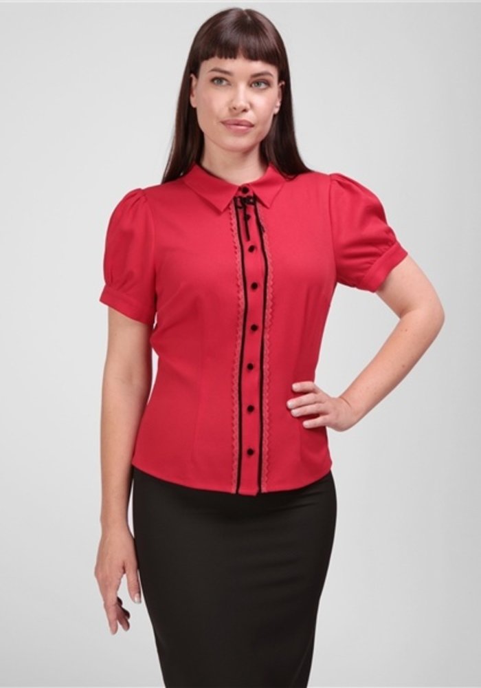 Blouse Bryonny 40s Rouge