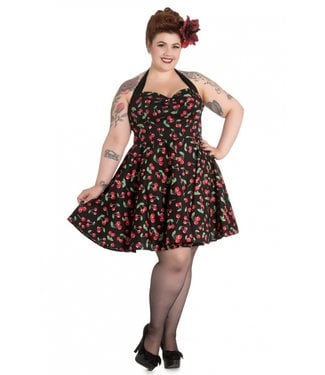 Hell Bunny Black Cherry Pop Dress