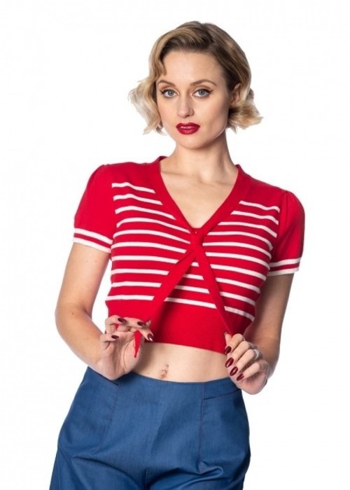 Banned Red Sailor Stripe Top