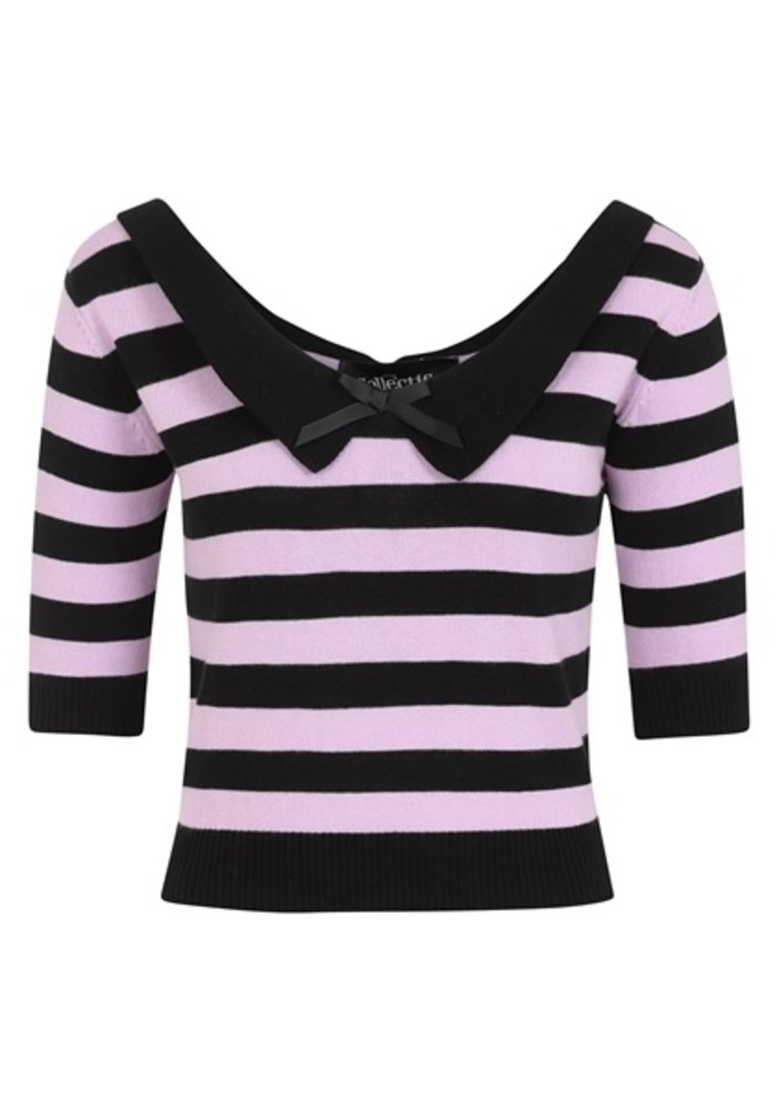 Lilac and Black Babette Top