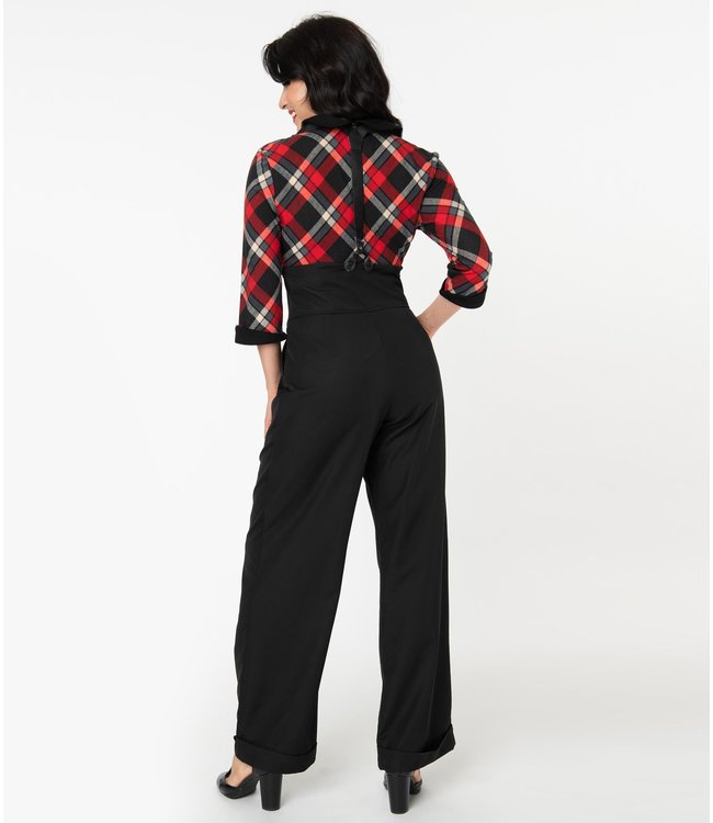 Black Thelma Suspender Pants