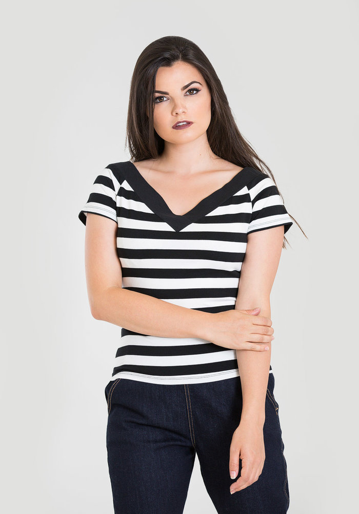 Black And White Caitlin Top