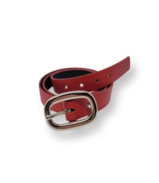 Ceinture Cuir Véritable Rouge