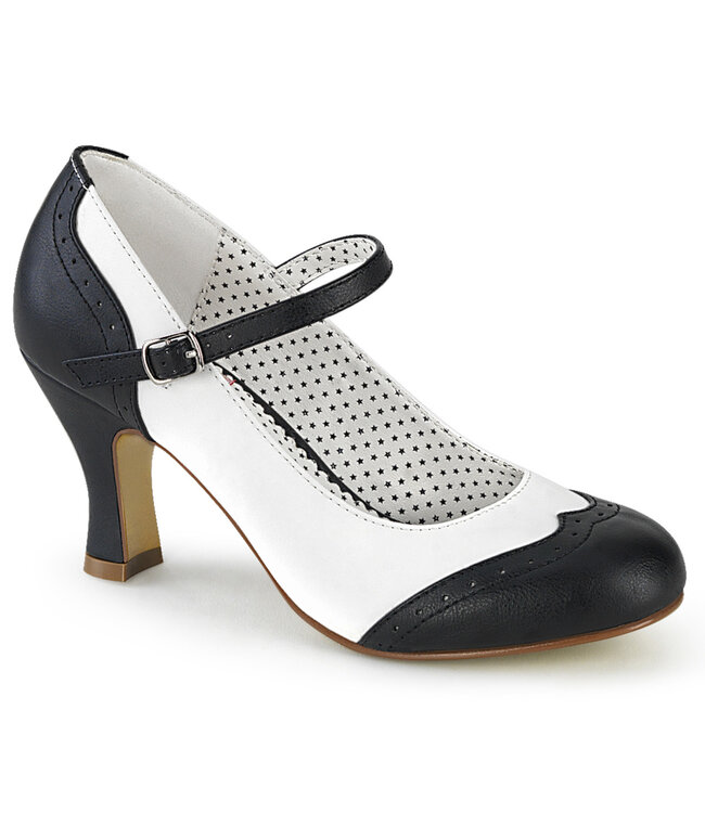 Black And White Flapper High Heel