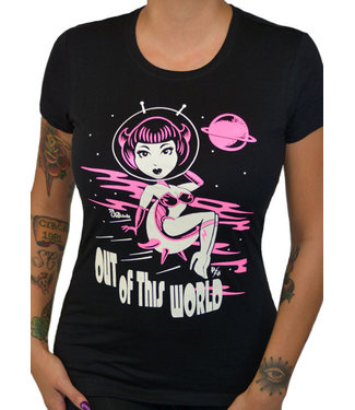 Pinky Star Black Out Of This World T-shirt