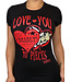 Pinky Star T-Shirt Noir Love You To Pieces