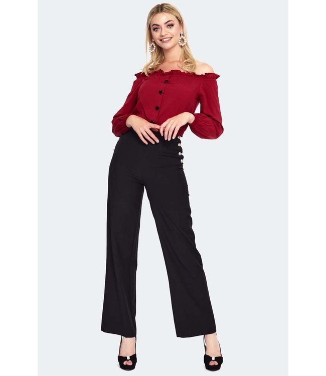 Pantalon Heart Button Noir