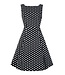 Robe Hepburn Noire À Pois Blanc