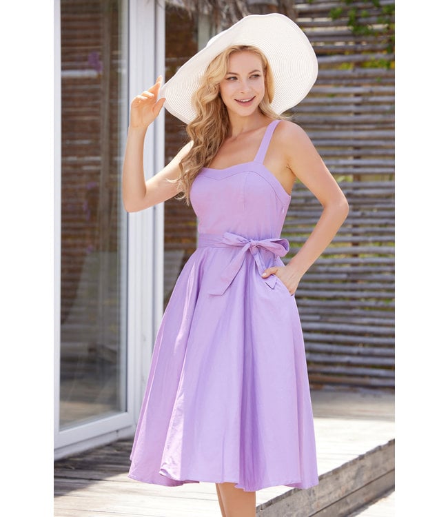 Lavender Swing Linen Lorie Dress