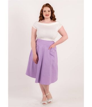 Collectif Lilac Swing Veronica Skirt