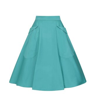 Collectif Turquoise Swing Veronica Skirt