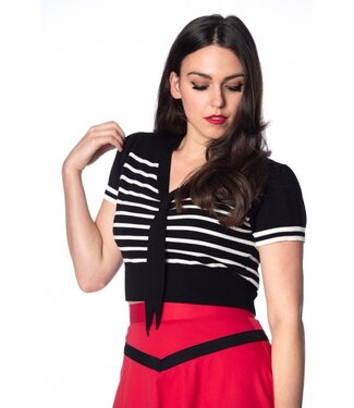 Banned Top Sailor Stripe Noir