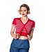 Banned Top Sailor Stripe Rouge