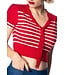 Red Sailor Stripe Top