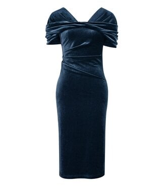 Chic Star Robe Vavavoom Velour Bleu