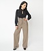 Black And Beige Thelma Suspender Pants