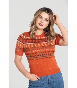 Hell Bunny Tricot Vixey Orange