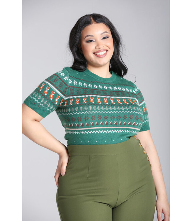 Green Vixey Knitted top