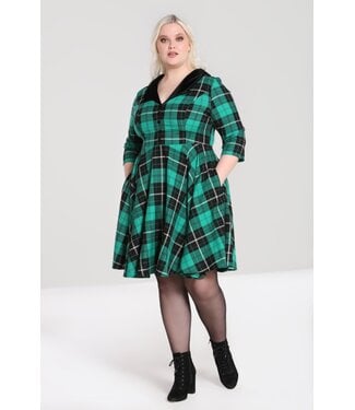 Hell Bunny Green Swing Beryl Dress