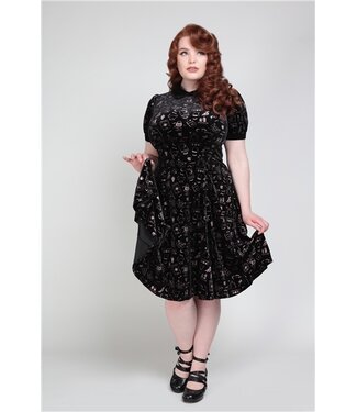 Collectif Black Peta Spooky Dress