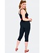 Heart Buckle Black Capri Jumpsuit