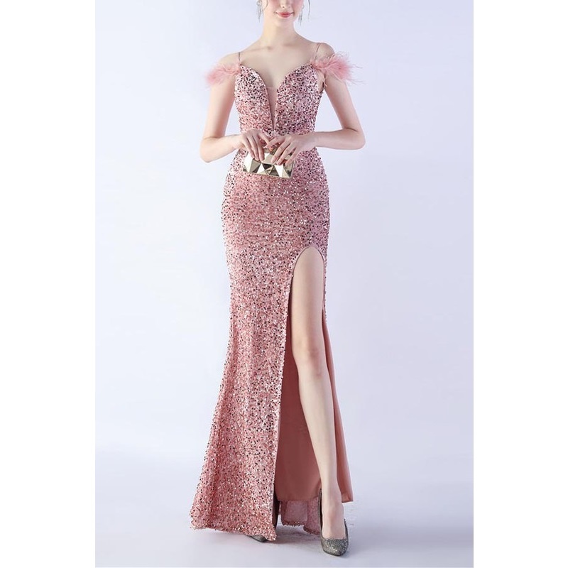Jupe Sirène Paillettes Longue - Costume Déguisement Femme, Cosplay, Halloween, Carnaval - Vert