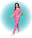 Pink and Red Fitted Bexley Jumpsuit