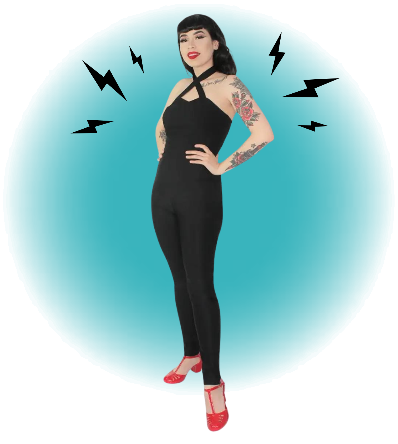 Black Fitted Criss Cross Jumpsuit Kitsch n Swell