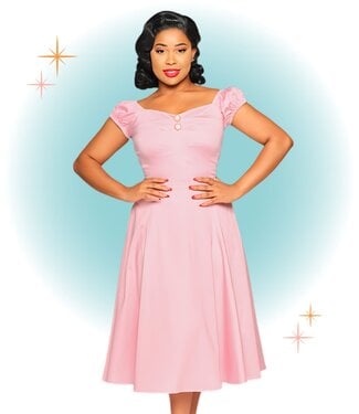 Collectif Pink Flare Dolores Dress