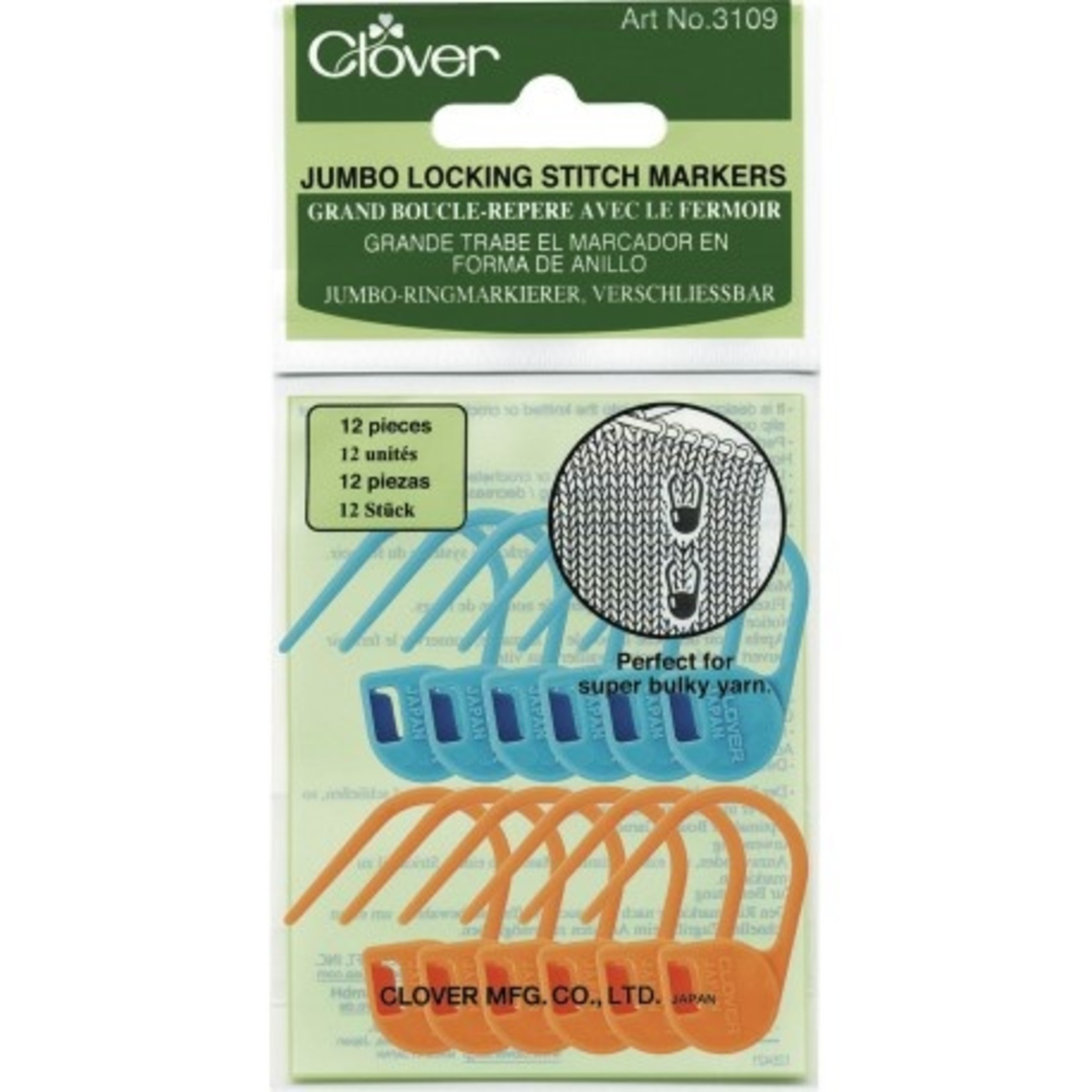 Clover Jumbo Locking Stitch Marker 3109