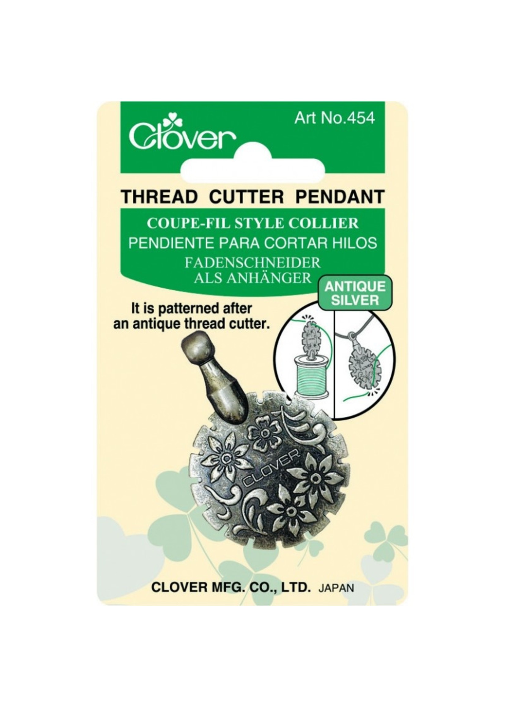Clover Clover Thread Cutter Antique Silver