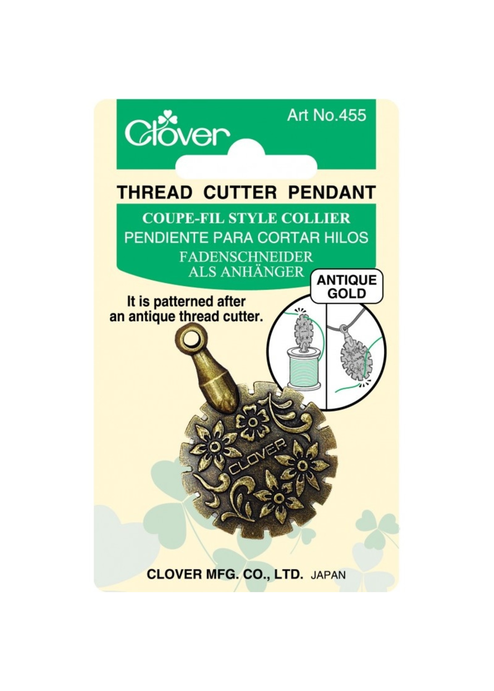 Clover 'Antique Gold Pendant' Thread Cutter