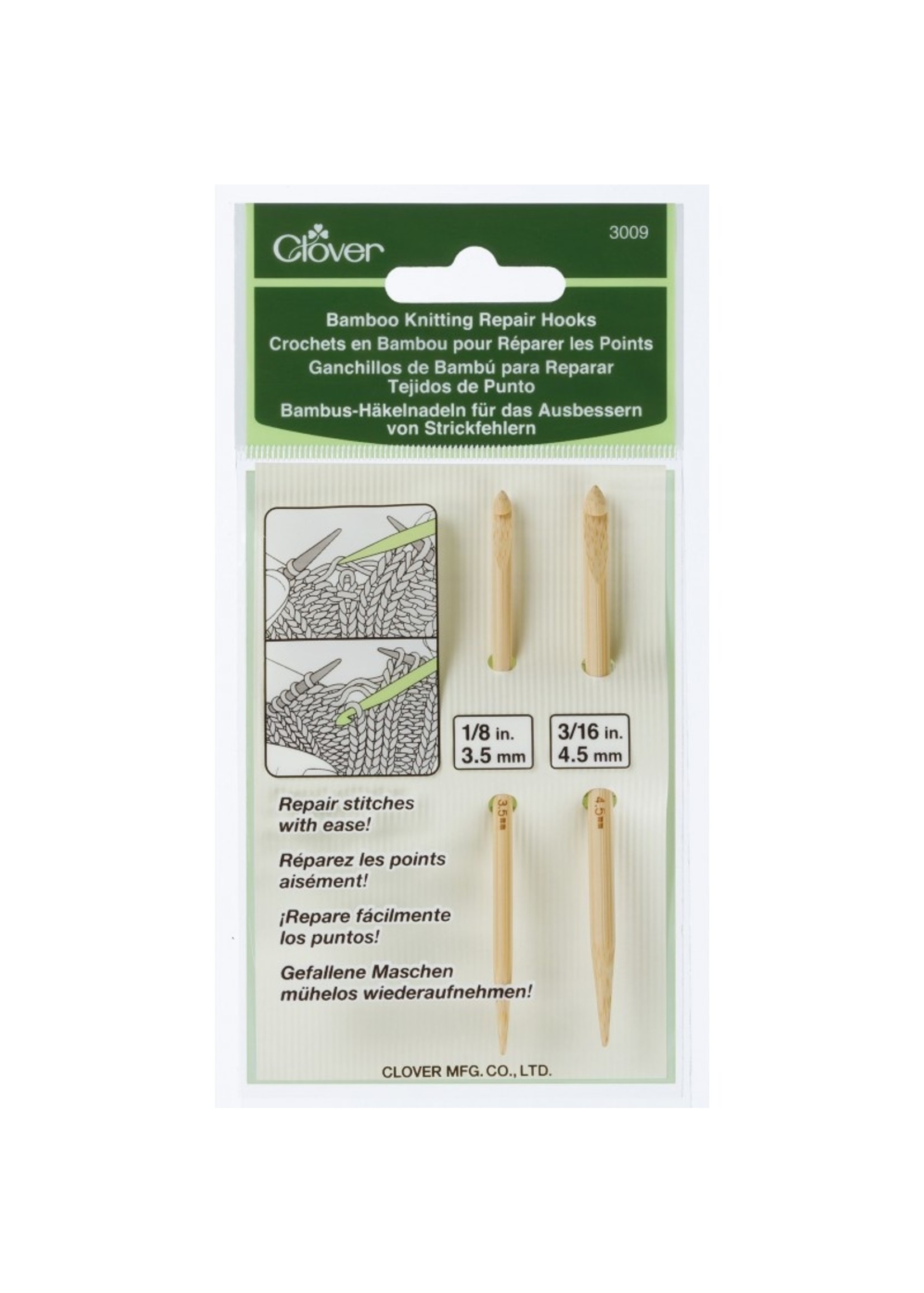 Clover Clover Bamboo Knit Repair Hooks