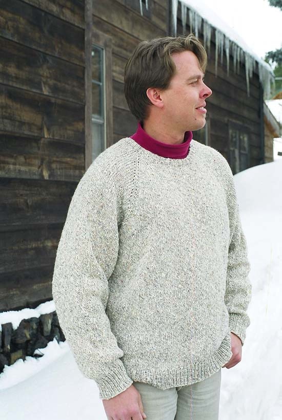 Knitting Pure & Simple Neckdown Pullover for Men 991