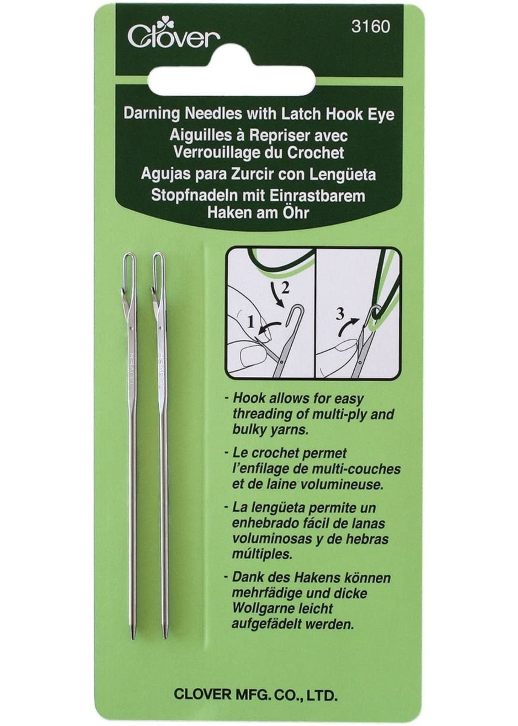 Clover Clover Darning Needle w/Latch Hook 3160