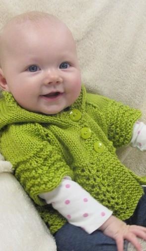 Knitting Pure & Simple Lacy Baby Hoodie 1505