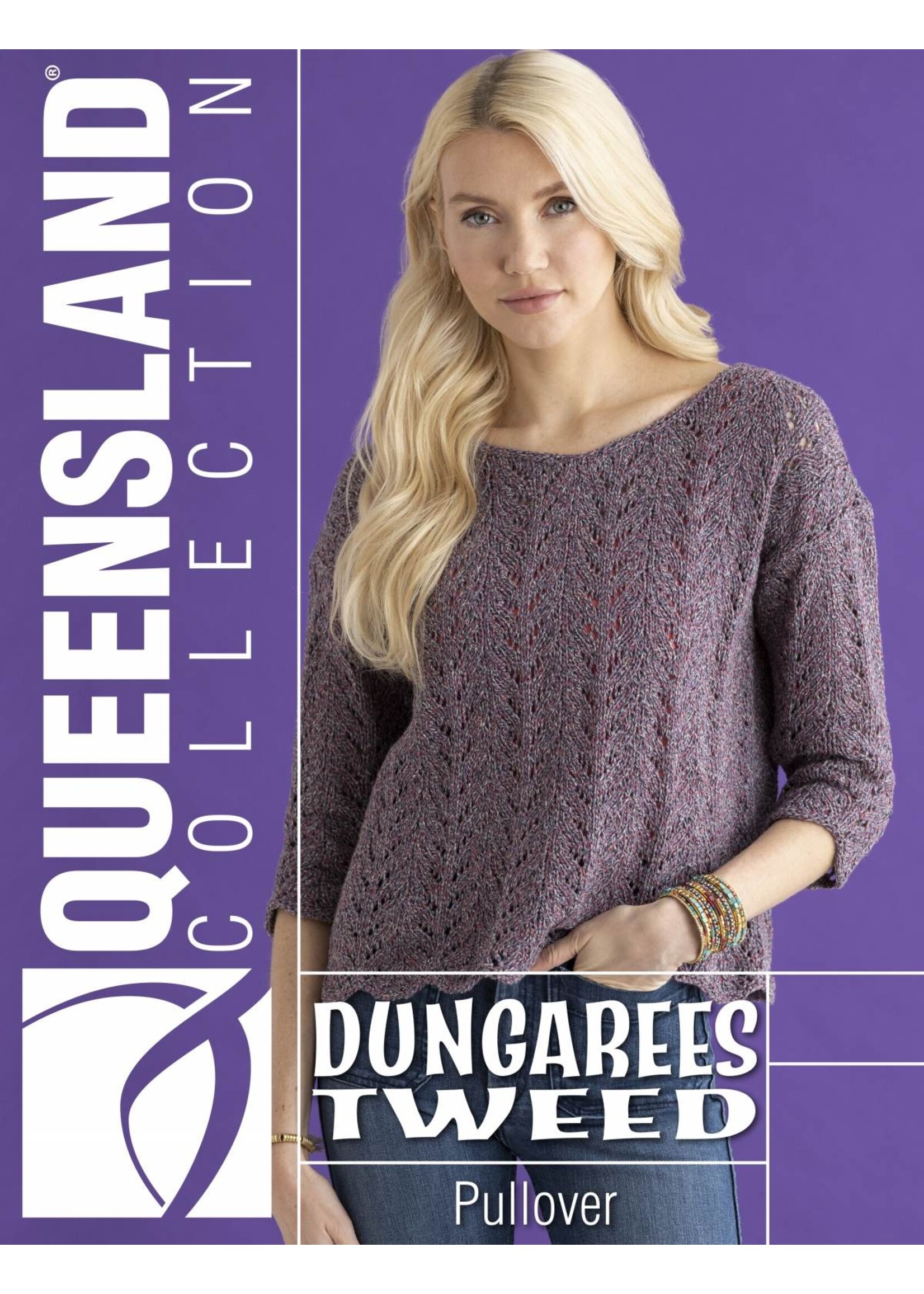 Queensland Dungarees Tweed QC119-01 Lavender Pullover  Pattern