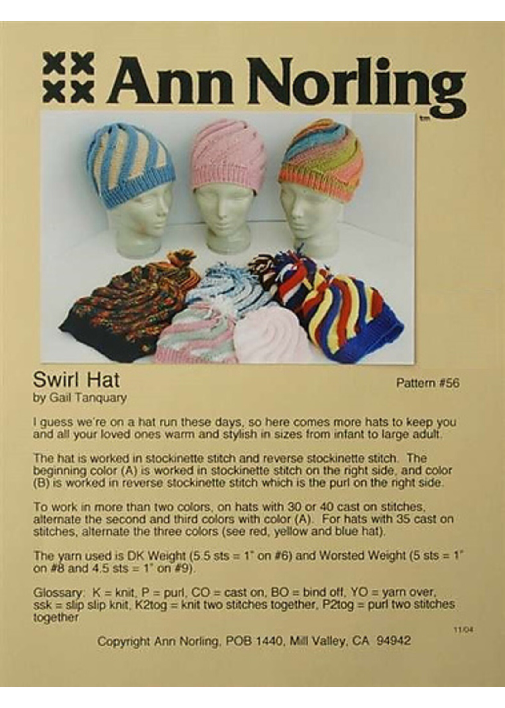 Ann Norling Ann Norling Swirl Hat #56