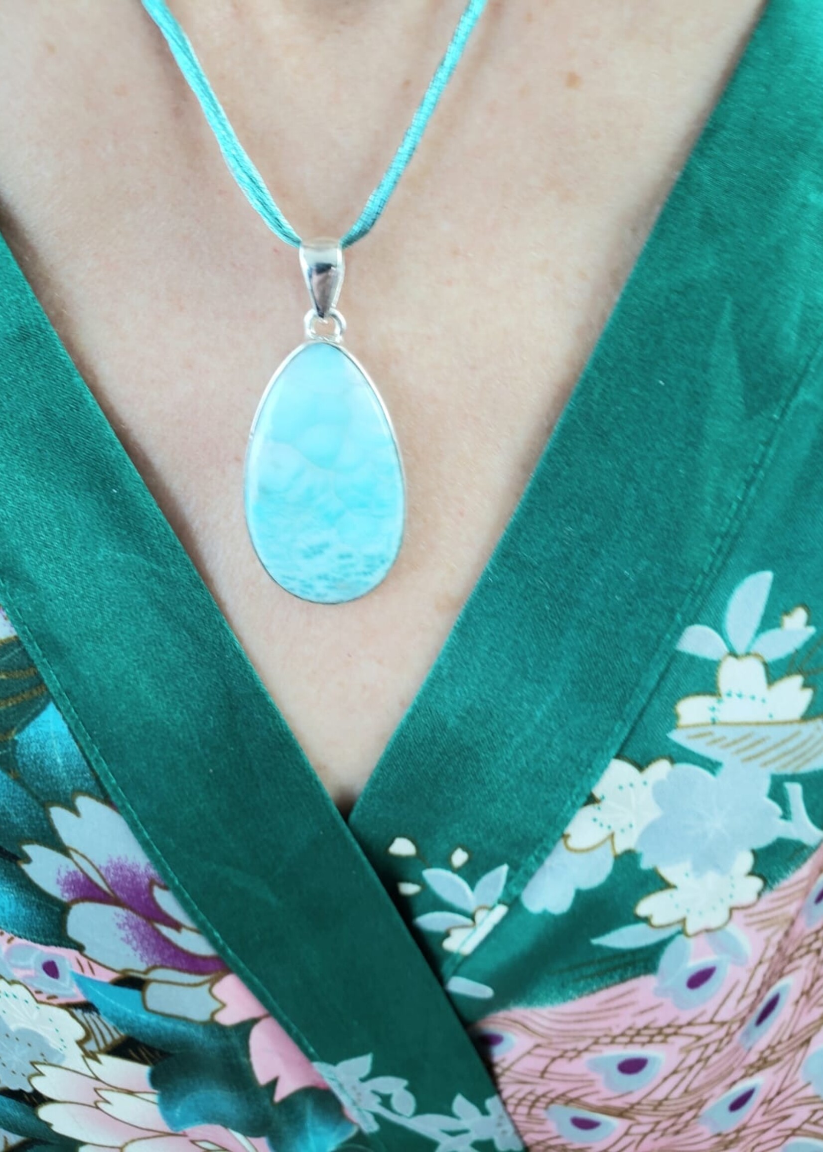 larimar pendant tear drop