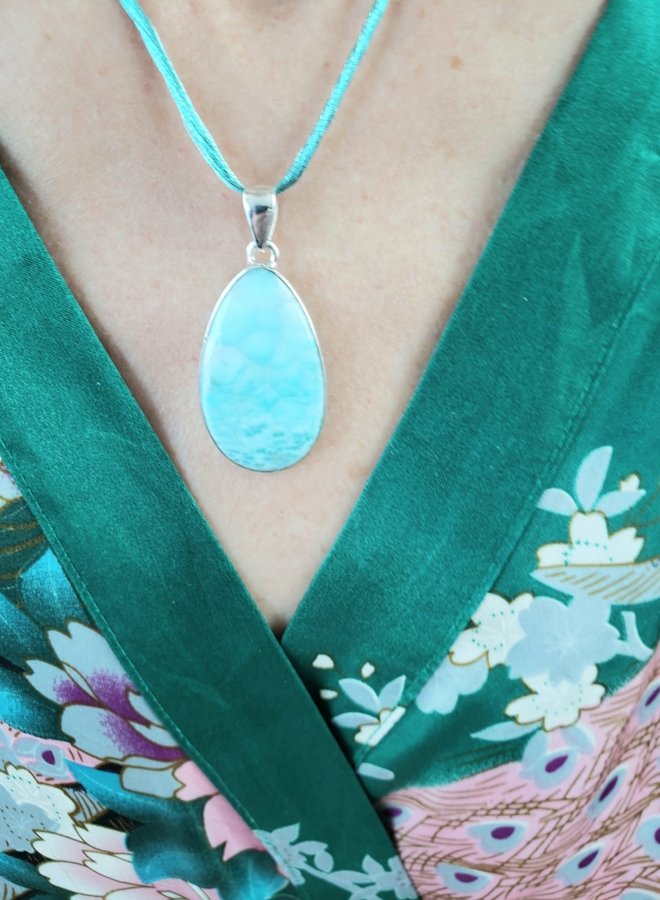 larimar pendant tear drop