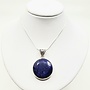 sapphire pendant with silver chain