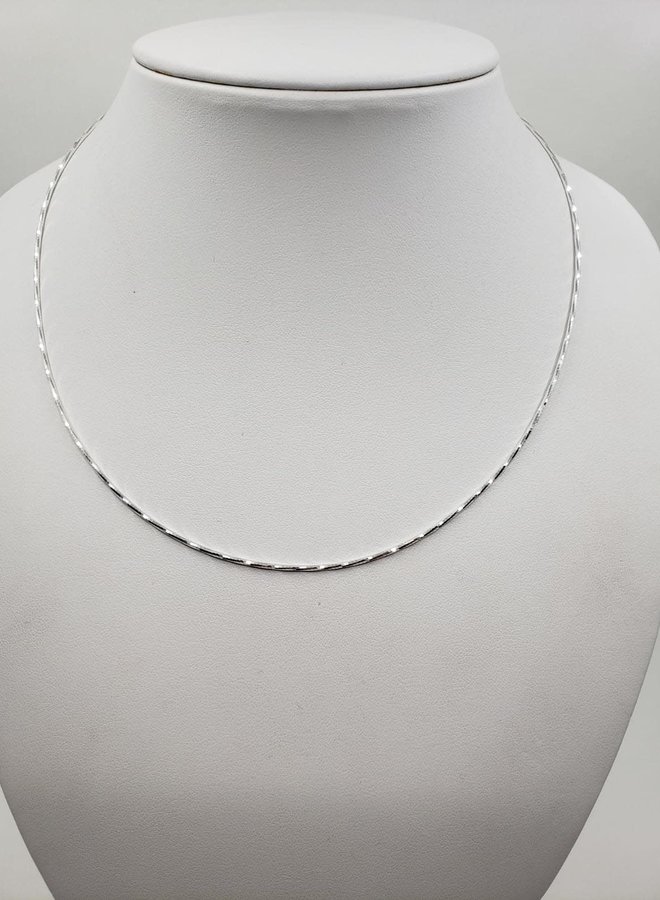 sparkle silver snake chain necklace 18"