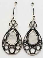 moonstone earrings with design