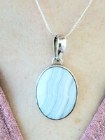 blue lace agate pendant