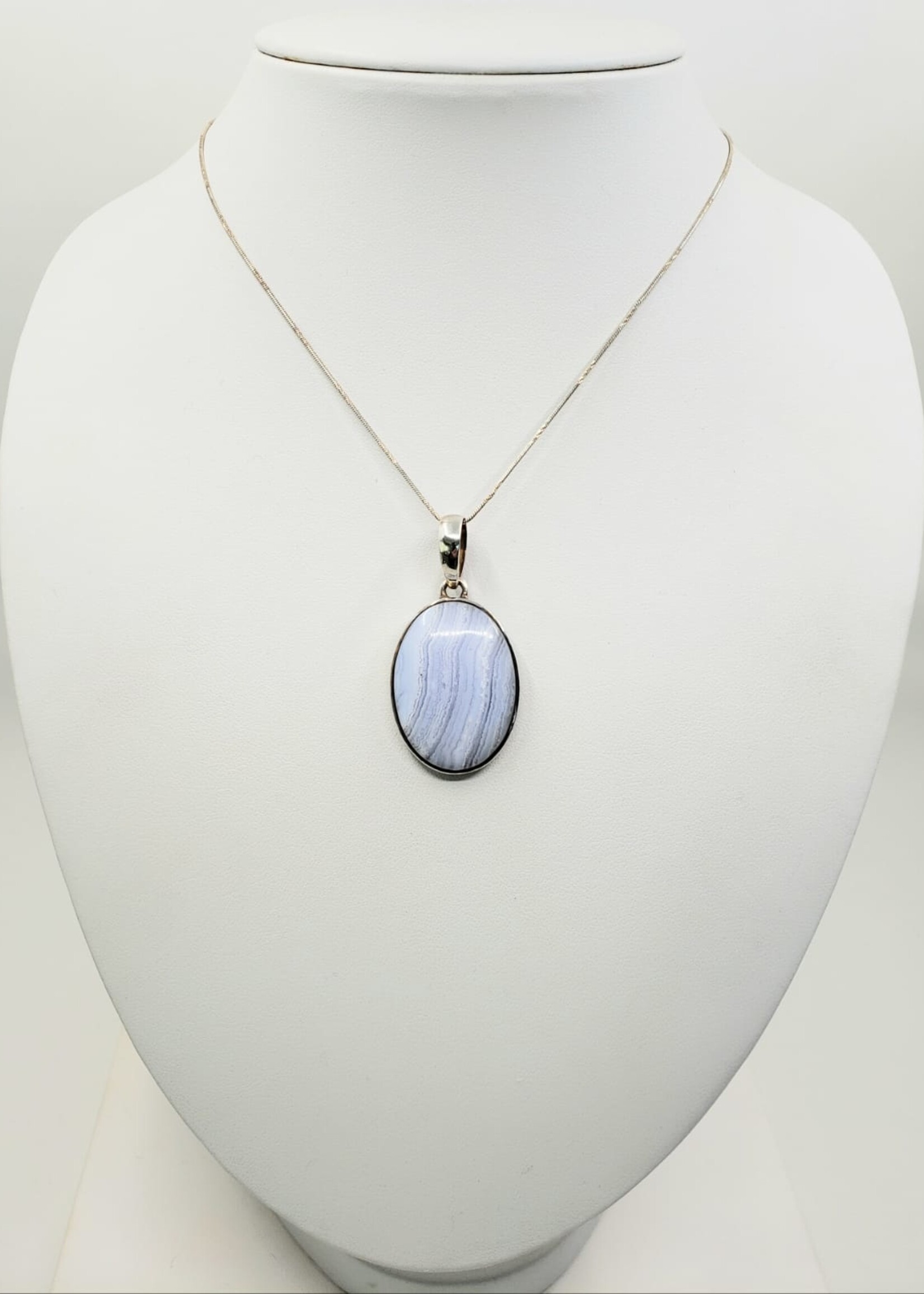 blue lace agate pendant