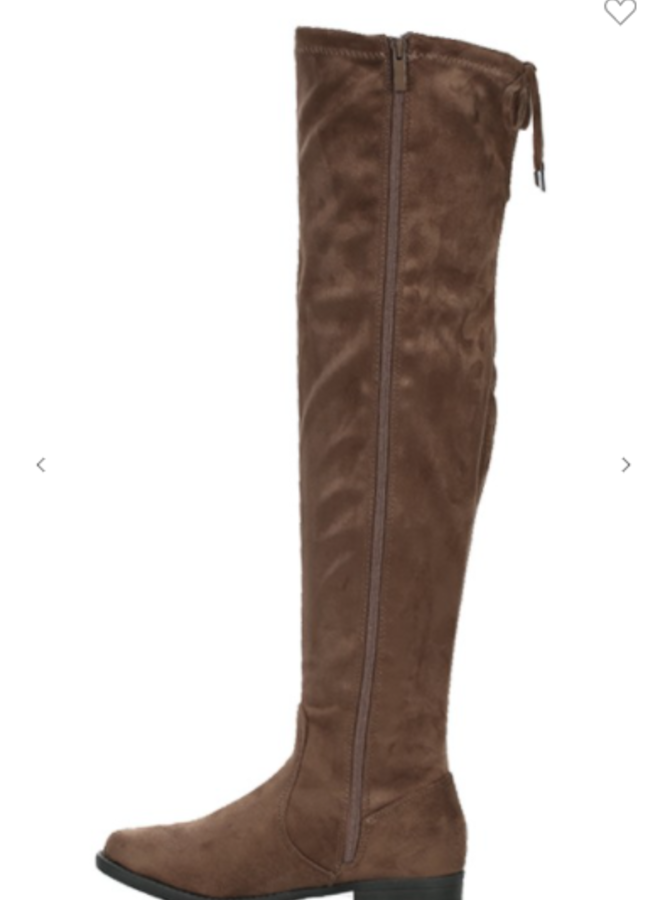 Drawstring tie over the knee boot