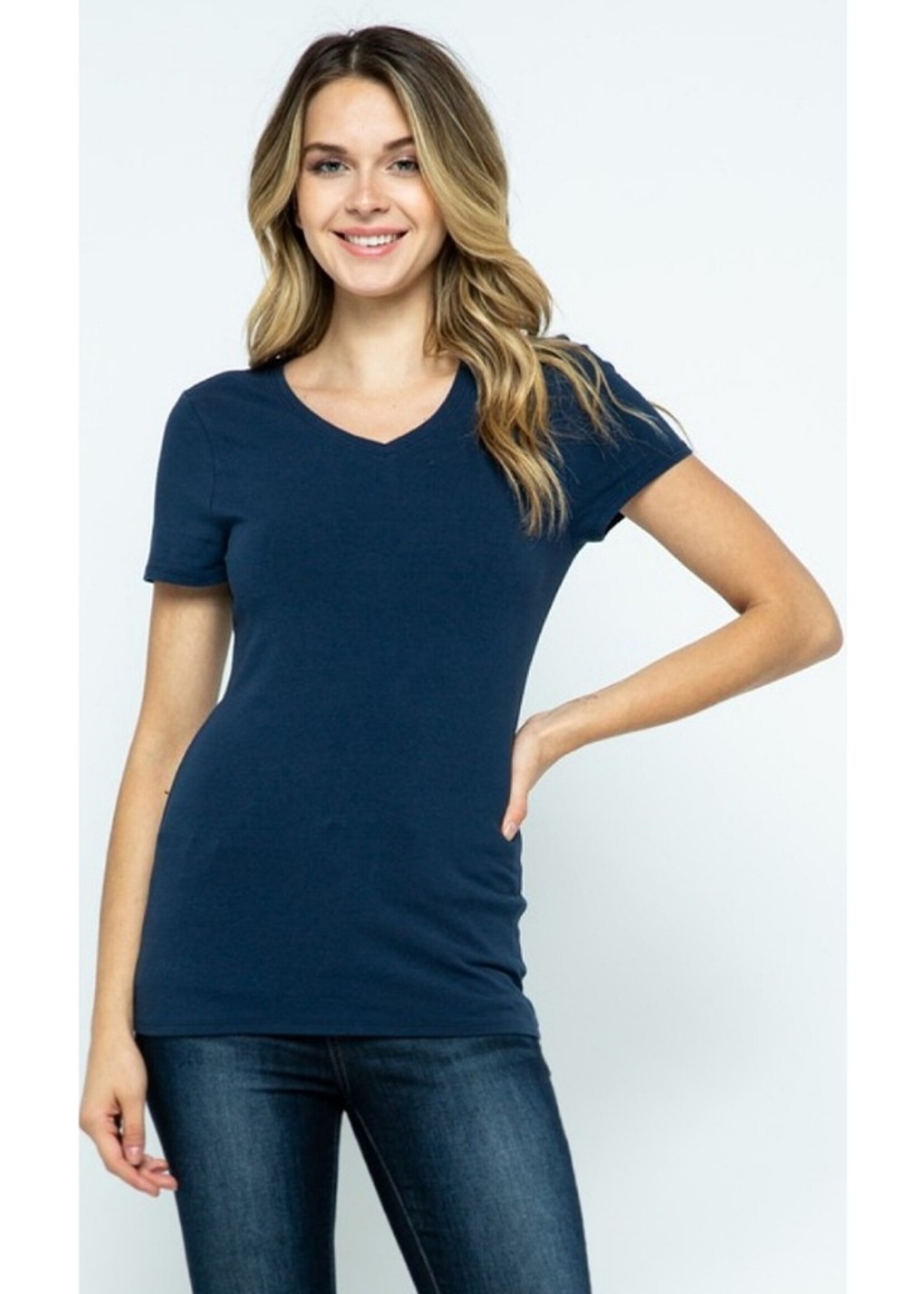 short sleeve v-neck t shirt